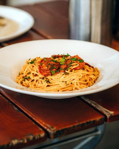 Spaghetti mit scharfer Salsiccia