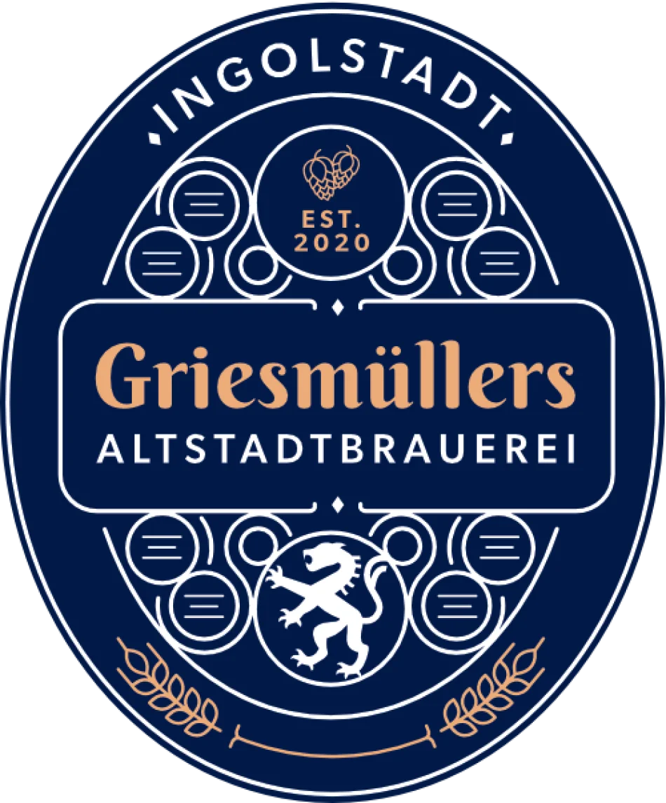 <think> Got it, let's create the alt text. The image is a logo for Griesmüllers Altstadtbrauerei in Ingolstadt. Need to desc…